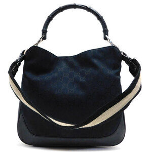 Gucci Bamboo Bag Shoulder GG Black